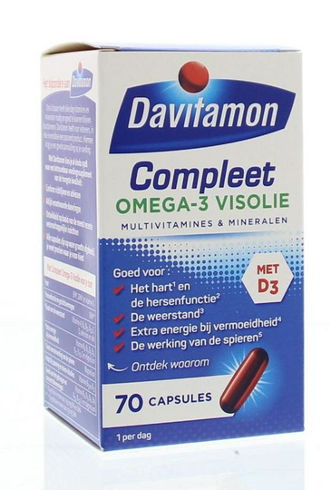 Davitamon Compleet omega 3 vis (70 Capsules)