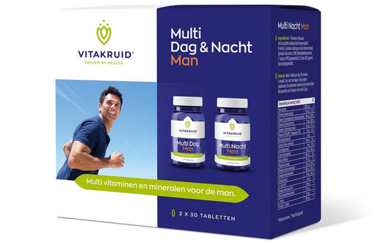 Vitakruid Multi dag & nacht man 2 X 30 stuks (30 Tabletten)