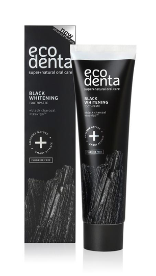 Ecodenta Tandpasta whitening houtskool extra black (100 Milliliter)