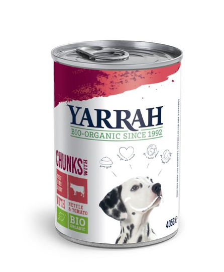 Yarrah Hond brok rund in saus bio (405 Gram)