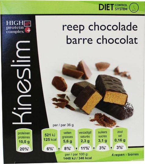 Kineslim Chocolade repen (4 Stuks)