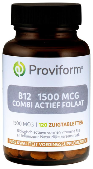 Proviform Vitamine B12 1500mcg combi actief folaat (120 Zuigtabletten)