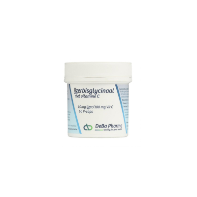 DeBa Pharma IJzerbisglycinaat met Vitamine C | 60 capsules