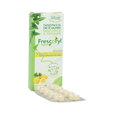 Frescoryl Nature Tandpasta om te Kauwen Citroensmaak | 10 tabletten