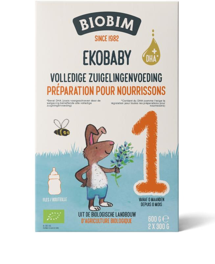 Biobim Ekobaby 1 volledige zuigelingenvoeding 0+ bio (600 Gram)