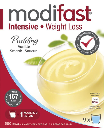 Modifast Intensive pudding vanilla 8 zakjes (440 Gram)
