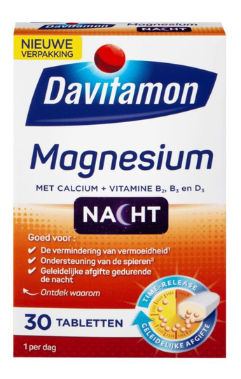 Davitamon Magnesium speciaal voor de nacht (30 Tabletten)