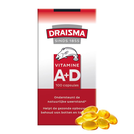 Draisma Vitamine A + D levertraan (100 Capsules)