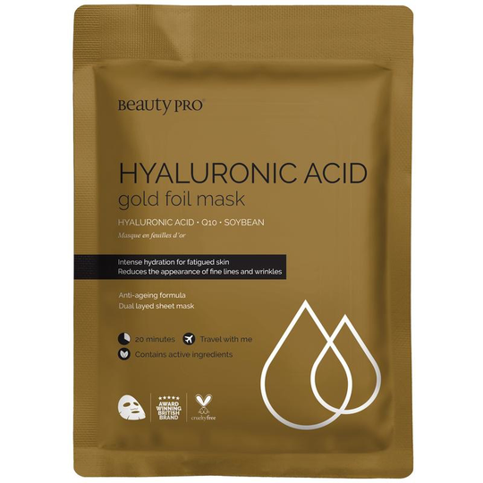 Beauty Pro Hyaluronic acid gold foil mask (1 Stuks)