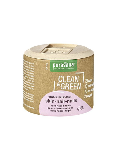 Purasana Clean & green skin hair nails vegan bio (60 Tabletten)