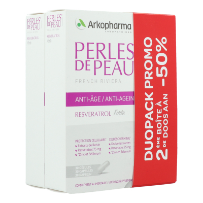 Arko Perles de Peau Anti-Aging Resveratrol Forte | 2 x 30 capsules PROMO