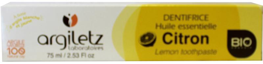 Argiletz Tandpasta citroen (75 Milliliter)