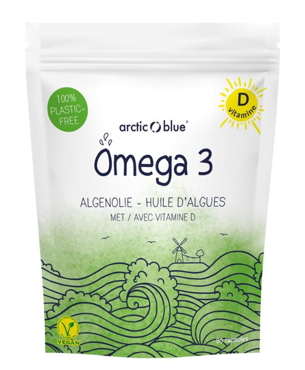 Arctic Blue Omega 3 algenolie DHA met vitamine D (90 Capsules)