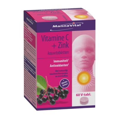MannaVital Vitamine C + Zink | 60 kauwtabletten