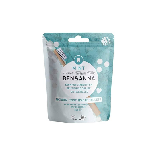Ben & Anna Toothpaste tabletten zonder fluor (100 Stuks)