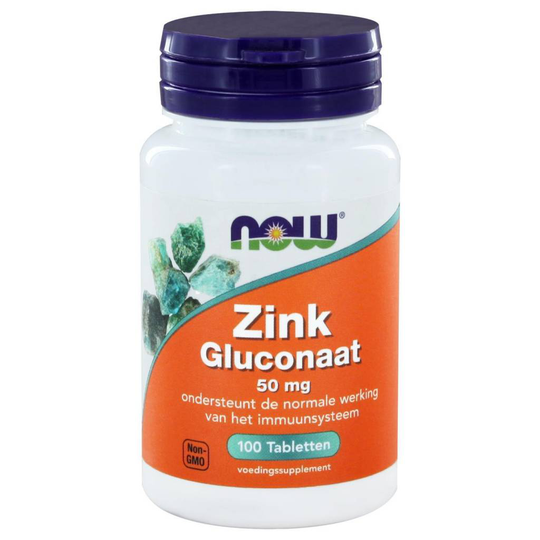 NOW Foods Zink Gluconaat 50 mg