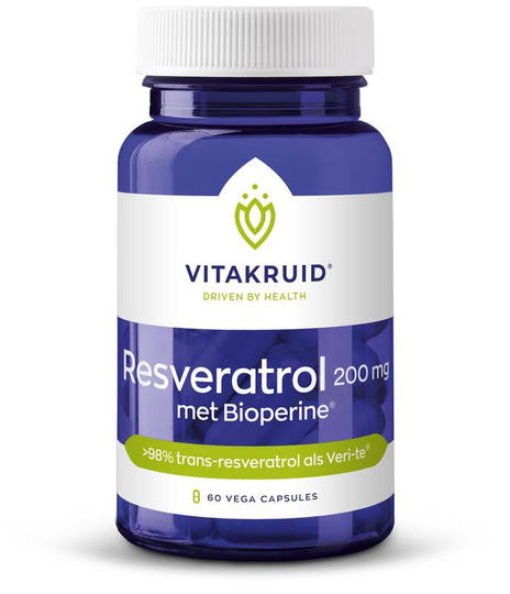 Vitakruid Resveratrol 200 mg met bioperine (60 Vegetarische capsules)