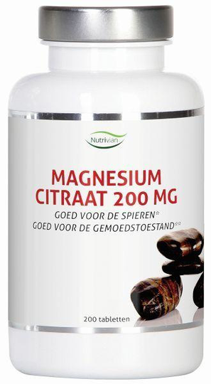 Nutrivian Magnesium citraat 200 mg (200 Tabletten)