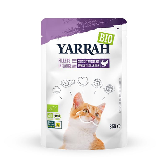 Yarrah Kat filet met kalkoen in saus bio (85 Gram)