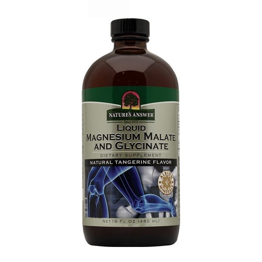 Natures Answer Vloeibaar magnesium malaat & bisglycinaat (480 Milliliter)