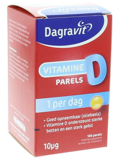 Dagravit Vitamine D pearls 400IU (100 Stuks)