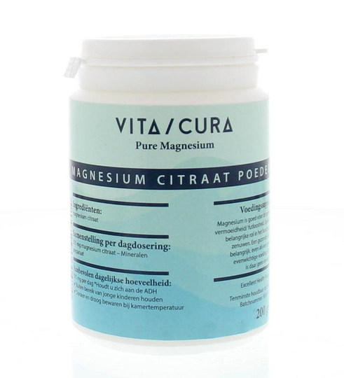 Vitacura Magnesium citraat poeder (200 Gram)