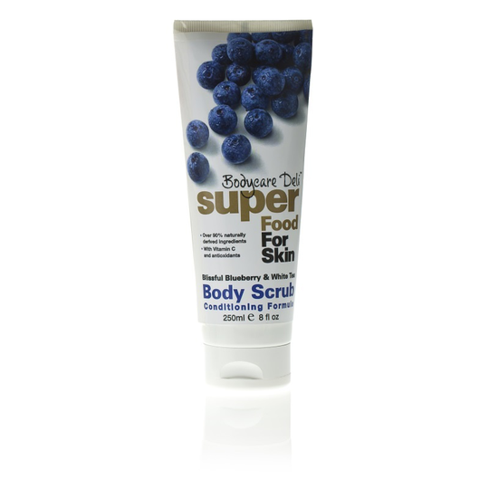 Bodycare Deli Lichaamscrub blueberry & white tea (250 Milliliter)