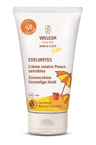Weleda Edelweiss zonnecreme gevoelige huid SPF50 (50 Milliliter)