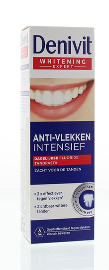 Denivit Tandpasta anti-stain intense teeth whitening (50 Milliliter)