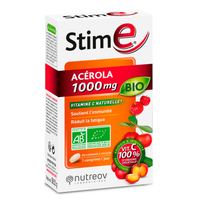 Nutreov Stim E Acerola 1000 mg Bio | 28 kauwtabletten