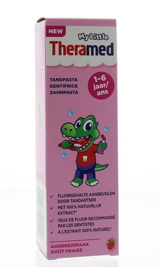 Theramed Junior aardbei 3+ tandpasta tube (50 Milliliter)
