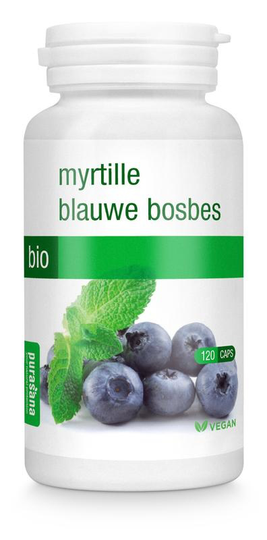 Purasana Blauwe bosbes/myrtille vegan bio (120 Vegetarische capsules)