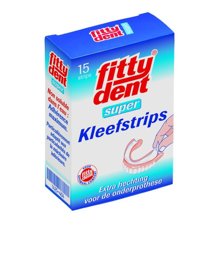 Fittydent Kleefstrips voor onderprothesen (15 Stuks)