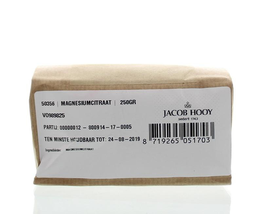 Jacob Hooy Magnesiumcitraat poeder (250 Gram)