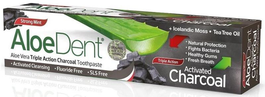 Aloe Dent Aloe dent tandpasta charcoal (100 Milliliter)