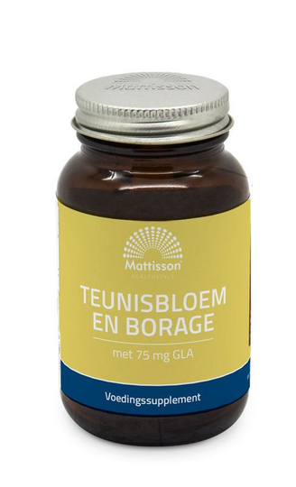 Mattisson Teunisbloem en borage met 75mg GLA (60 Capsules)