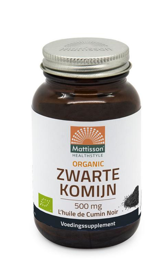 Mattisson Organic zwarte komijn 500mg bio (90 Capsules)