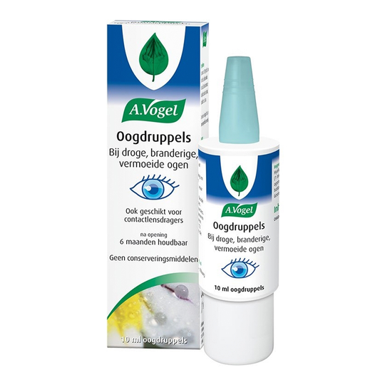 Oogdruppels bij droge, branderige, vermoeide ogen