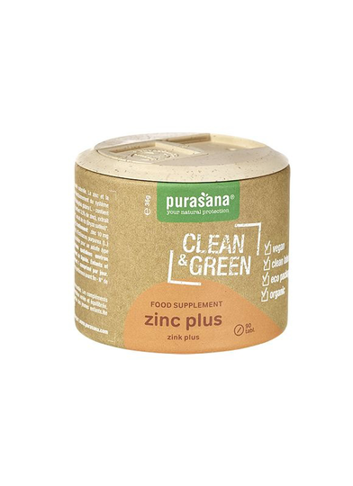 Purasana Clean & green zinc plus vegan bio (60 Tabletten)