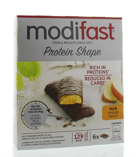 Modifast Control reep pure chocolade/sinaasappel 6 x 31 gra (1 Stuks)