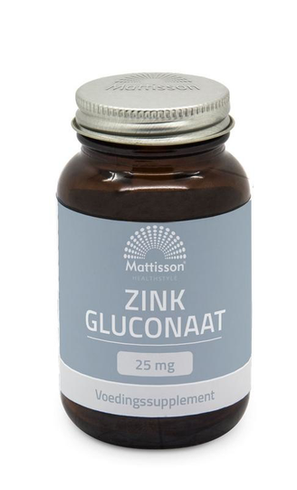 Mattisson Zink gluconaat 25mg (60 Tabletten)