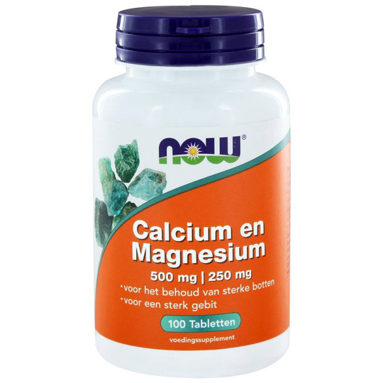NOW Foods Calcium 500 mg en Magnesium 250 mg