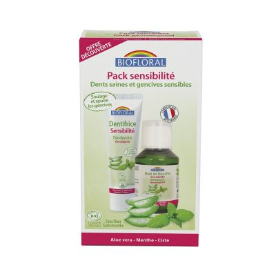Biofloral Tandpasta Gevoeligheid + Mondwater Gevoeligheid | 100 g + 100 ml