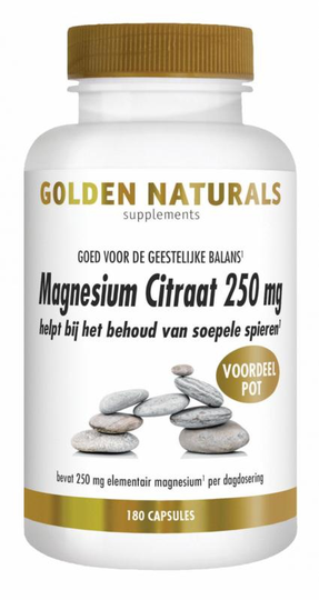 Golden Naturals Magnesium citraat 250 mg