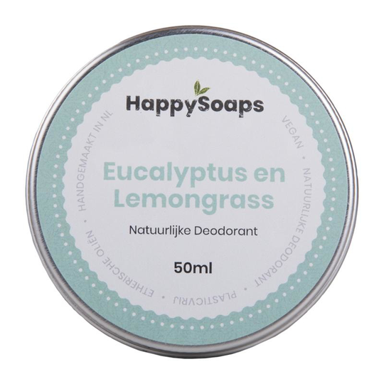 Happysoaps Deo natural eucalyptus en lemongrass (50 Gram)
