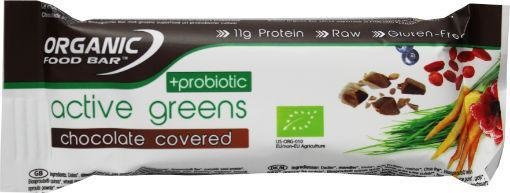 Organic Food Bar active greens covered probiotica bio (68 Gram)