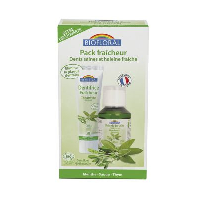 Biofloral Tandpasta Frisheid + Mondwater Versheid | 100 g + 100 ml