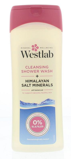 Westlab Bad & douche gel himalaya zout reinigend (400 Milliliter)