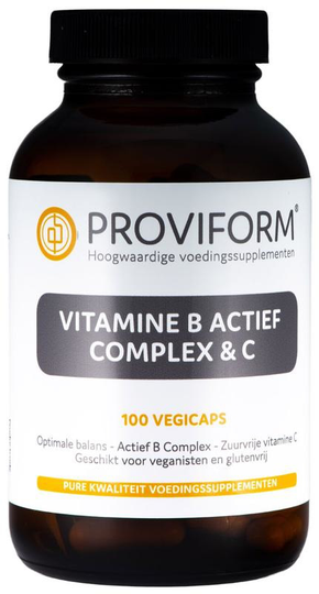 Proviform Vitamine B actief complex & C (100 Vegetarische capsules)