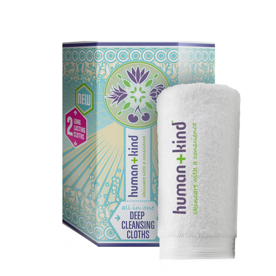 Human+Kind Gezichts doekje diepreinigend vegan (2 Stuks)